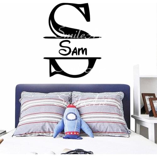 Romantic Personalized Name Self Adhesive Vinyl Waterproof Wall Art Decal For Kids Rooms Decoration Art Decor Wallpaper