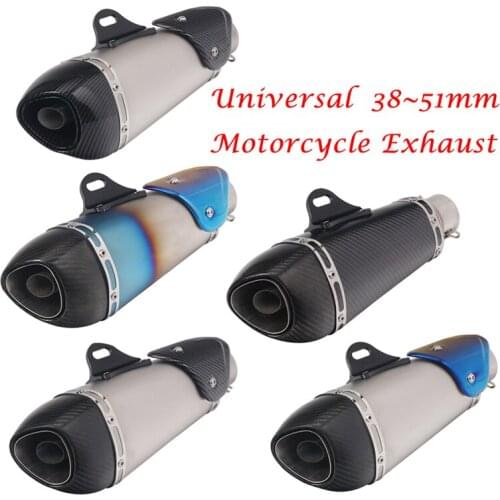 Unversal 36-51MM Motorcycle Muffler Exhaust DB Killer Silencer Modified Escape Moto Carbon Fiber For Honda YAMAHA