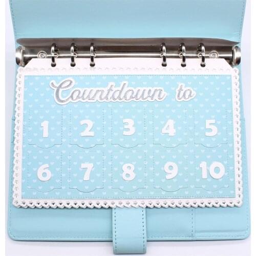 ZFPARTY Christmas Calendar Planner Set Metal Cutting Dies Stencils for DIY Scrapbooking Decorative Embossing DIY Paper Cards