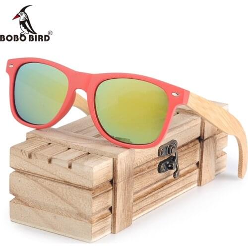 BOBO BIRD Polarized Women Sunglasses Wood Holder Sun Glasses Beach Fashion Coated Sunglasses with Retail Wood Box 2017