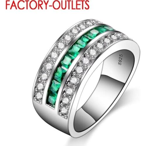 Brand Cubic Zircon Engagement Ring Fashion Jewerly Elegant 925 Silver Color Wedding Party Rings For Women