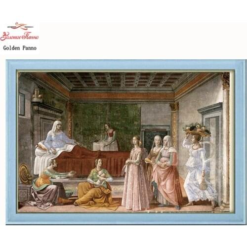 Golden Panno Needlework DIY DMC Cross stitch Sets For Embroidery kits Precise unprinted religion Patterns Counted Cross-stitch07