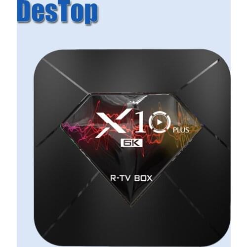 R-TV BOX X10 Plus Android 9.0 smart TV Box Allwinner H6 2.4G WiFi 4GB +32/64GB set top box USB 3.0 6K H.265 smart media 10pcs