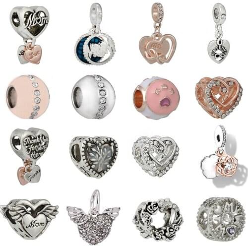 2Pcs/Lot New Mothers Day Clothing Accessories, Jewelry Accessories DIY Loose Beads Suitable For Pandora Bracelet Making