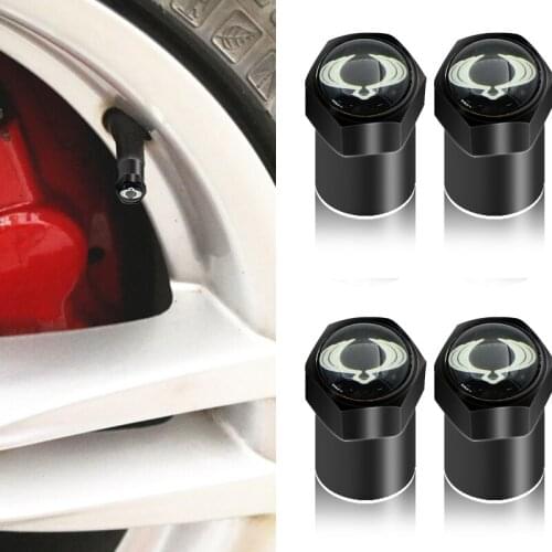 4pcs fashion car tire wheel valve cap Car decoration cover For SsangYong Actyon Turismo Ssang Yong Rodius Rexton Korando Kyron