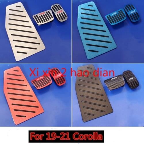 A4 For Toyota 19-21 Corolla Interior modification brake accelerator pedal metal 2 pcs