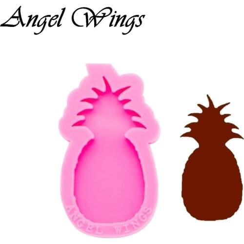 Shiny Mini Pineapple wine glass keychains Molds DIY brass knuckles Jewelry keychain mould Epoxy Resin Mold Custom DY0256