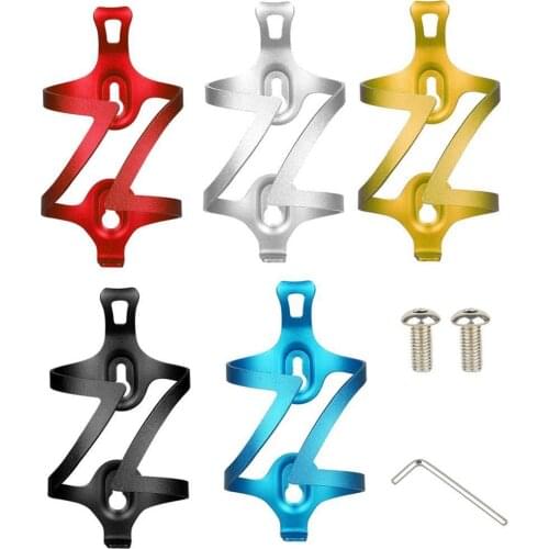 Aluminum Alloy Bottle Cage Bicycle Bottle Cage One-Piece Water Bike Conversion Cup Adjustable Base Holder Mountain E5G3