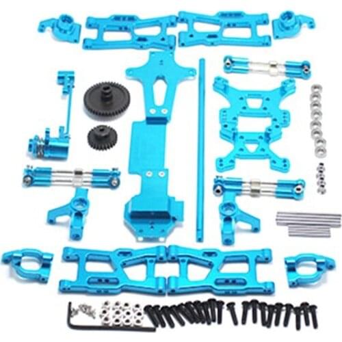 For WLtoys 1:14 144001 RC Car Full Upgrade Spare Parts Metal C Seat Steering Cup Swing Arm Central Drive Shaft
