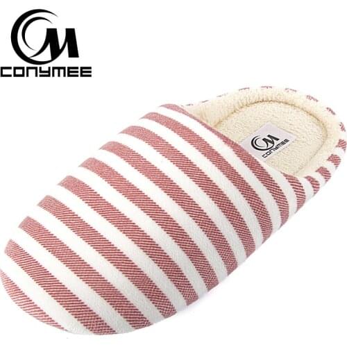 Home Indoor Slippers Women Big Size House Shoes Soft Plush Girls Ladies Flats Shoes Slippers Winter Female Warm Bedroom Slippers