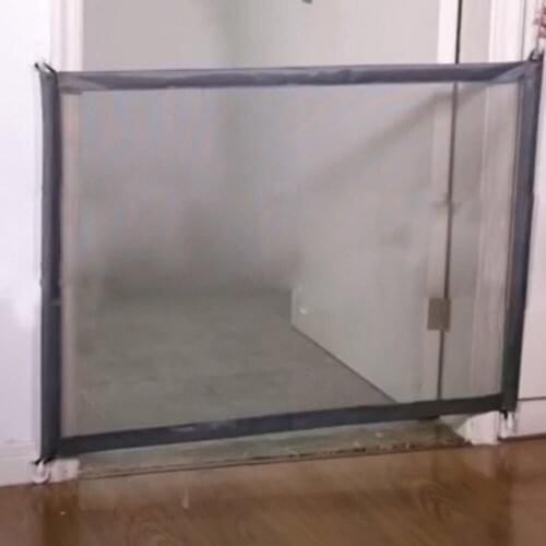 Pet Dog Gate Ingenious Mesh Magic Pet Gate For Dogs Safe Guard and Install Pet Dog Safety Enclosure Dog Fences Dropshipping