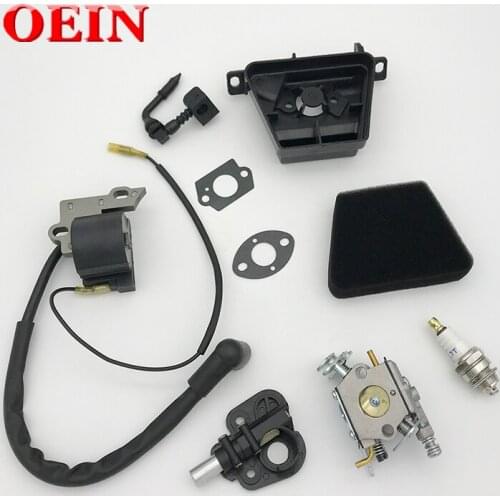 Carburetor Air Filter Ignition Coil Module Spark Plug Kit Fit Partner 350 351 370 371 420 Chainsaw Parts Walbro 33-29 Carb