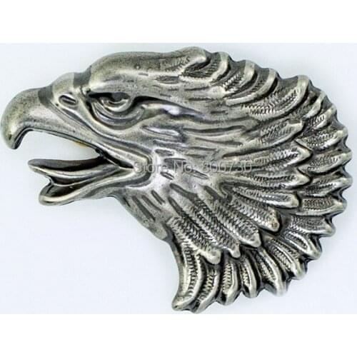 KBE01) Wholesale 50pc Western Freedom Eagle Head Concho Left Antique-Silver