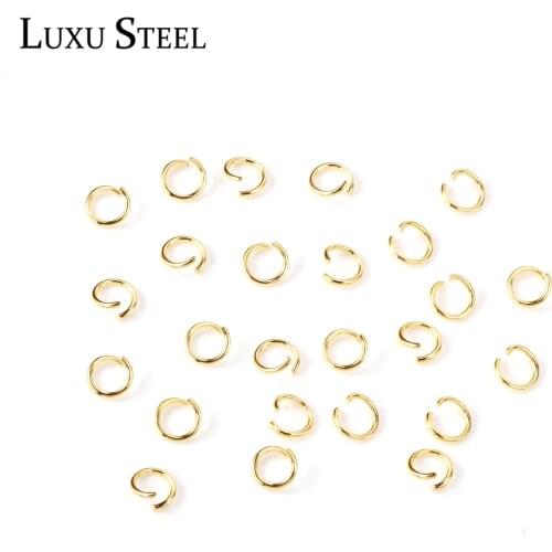 LUXUSTEEL 1000pcs/lots Stainless Steel Jump Rings DIY Jewelry Making Necklace Bracelet Findings Connector Open Jump Ring