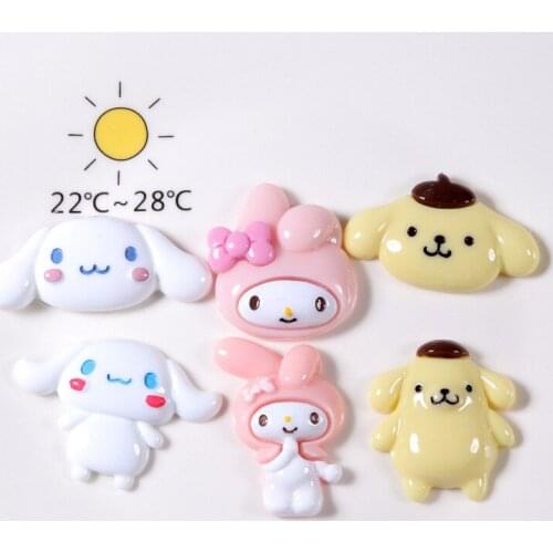 Mini Kawaii Sanrio Plush My Melody Cinnamoroll Hellokittys DIY Anime Figure Cartoon Cute Doll Model Toys for Girls Birthday Gift