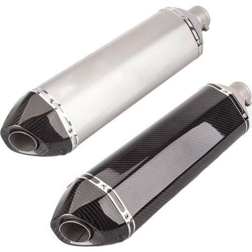 Motorcycle modified exhaust pipe muffler lengthened hexagonal exhaust 51mm universal round mouth carbon fiber TMAX530 TXMAX500