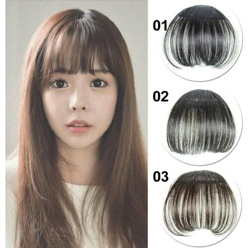Fashion Women Air Thin Synthetic Hair Bangs Translucent Fake Fringe Bangs Hairpieces Black Brown #84825