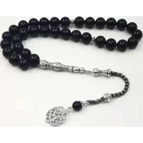 Onxy 33 Tasbih Mans Black agates Everything is new bracelets Gift Eid misbaha accessories prayer beads 33 66 99beads Jewelry