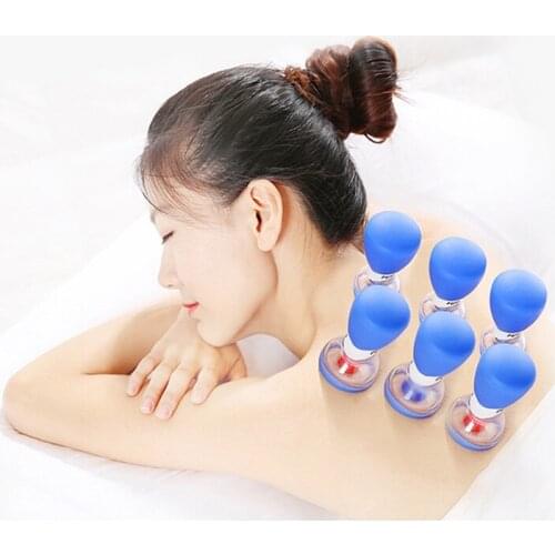 Newest 6pcs Haci 5 Elements Needle Bipolar Strong Magnetic Vacuum Acupuncture Cupping Set Suction Cupping Set Magnetic therapy