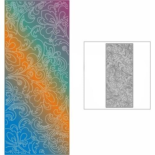 New Slim Spotted Ornate Flowers Background Plate Craft Embossing Mold 2021 Metal Cutting Dies for Scrapbooking Album Card Making