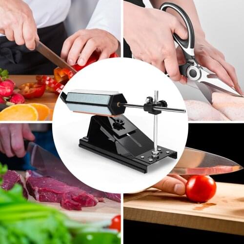 Portable Cutter Sharpener Stainless Steel Kitchen Sharpening System Tools Fix-angle Whetstone Grinder Machine Sharpener Tool