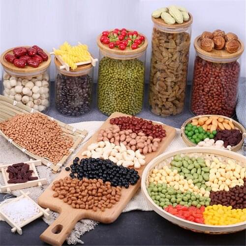 Lotus seed cashew nut coffee bean black bean mung bean soya bean red dates currant peanut corn model fake Simulation food props