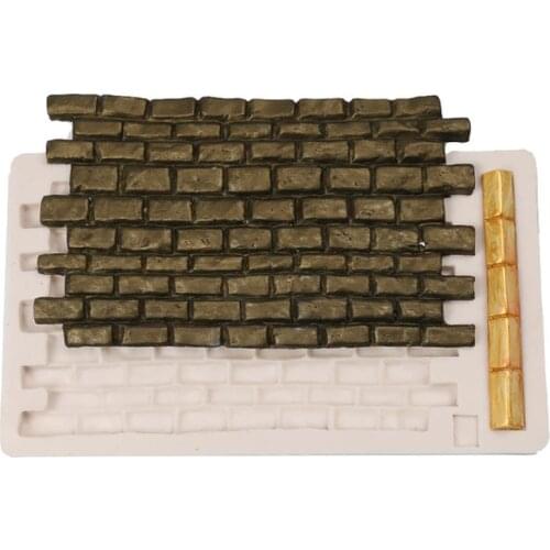 Wall Stone Silicone Mold Brick Wall Pattern Baking Fondant Mold Cake Decoration Tool Chocolate Gumpaste Sugarcraft Mold