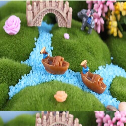 DIY Resin Handicraft Decoration for Micro-Landscape of Chinese-Style Decorations for the Elderly in Rowing