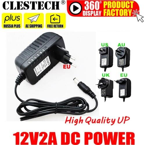 Upgrade Quality AC 12V2A 100V-240V Converter Adapter DC 2000mA LED Power Supply EU US Plug 5.5mm x 2.1-2.5mm for camera product