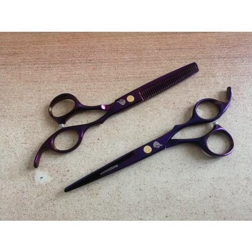 Univinlions 6.0" Titanium Hair Scissors Japan Hairdressing Scissor Professional Barber Haircut Thinning Shears High Quality