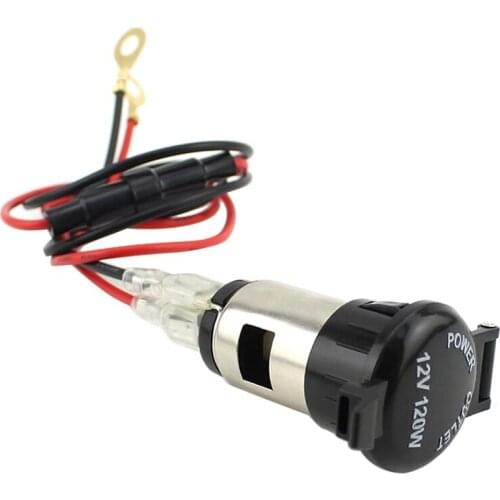 Waterproof USB car charger - 12V 120W car motorcycle cigarette lighter female socket