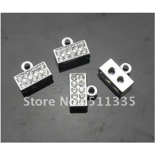 100pcs 8mm rhinestones clasp charms ends DIY accessories Internal Dia. 8mm fit for 8mm leather belt
