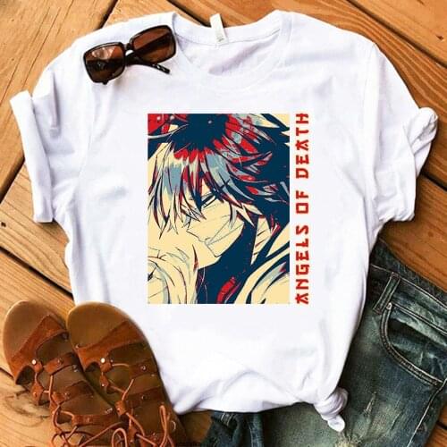 2021 Angel of Death T-Shirt Summer Women Anime Tshirt Isaac Zack Foster Harajuku Hip Hop Casual Unisex Raychel Manga Tee Shirt