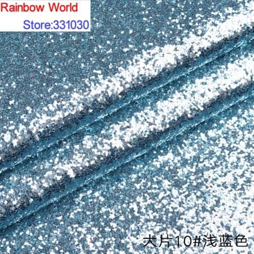 1# Light blue Thick Shiny Vinilic Sequin PU Leather fabric with paillette for DIY wedding decotate KTV hotel Garment(100*138cm)