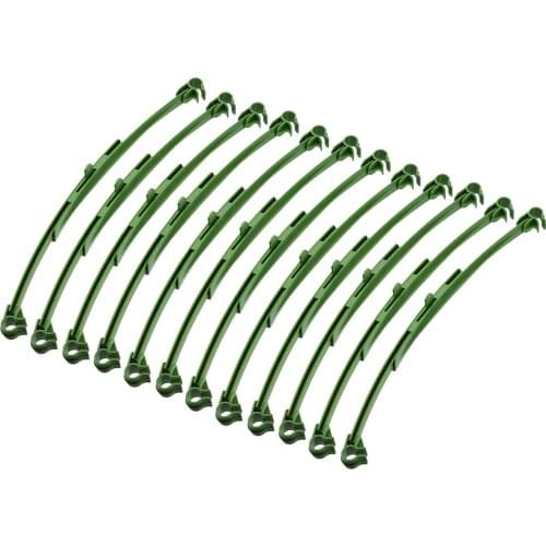 12PCS Expandable Trellis Connectors- Garden Plants Stake Arms with 2 Buckles for Tomato Cage