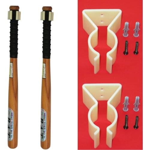 Lot of 2 BASEBALL BAT RACK VERTICAL WALL MOUNT WALL HOLDER WALL CLIP STAND DISPLAY w/Hardware