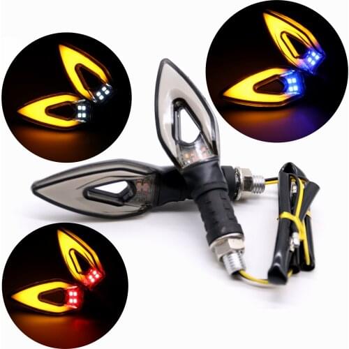 2x LED Turn Signal Motorcycle Turn Signals Light Running Lights Indicators for Moto Motorbike Motorcycle Accessories Yellow Red