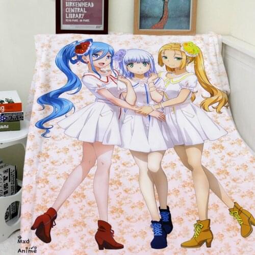 Anime Aoki Hagane no Arpeggio Soft Flannel Fleece Throw Blanket Decorative Plane Travel warm Throw Blankets for sofa