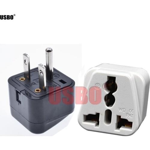 Black white Parallel feet 15A 250V Japan U.S.A Canada Philippines China Taiwan Thailand travel adaptor plug socket connector