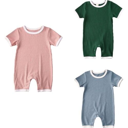 Baby Rompers Summer New 2020 Short Sleeve Cotton Newborn Clothes For Boys Girls Romeprs Jumpsuit Infant Clothing