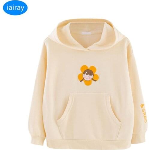 Little Girls hooded sweatshirt children cartoon pullover loose sport shirt cute hoodie kids outerwear spring clothes for 3-12Y