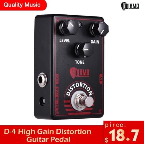 Dolamo D-4 High Gain Distortion Guitar Effect Pedal True British guitar pedal with True Bypass for Electric guitar accessories