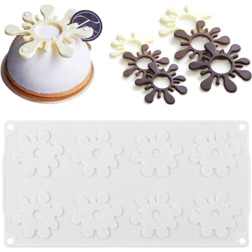 Flower Shape Chocolate Mold Silicone Baking Mold for Cake Decorating French Dessert Decorating Mould DIY Baking Tools
