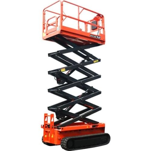 Qiyun 10m Working Height Crawler Tracked Hydraulic Scissor Working Platform Lift for Sale With CE ISO