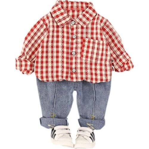 Spring Autumn Fashion Baby Girls Clothes Suit Boys Cotton Casual Shirt Pants 2Pcs/Sets Children Sports Clothing Kids Tracksuits