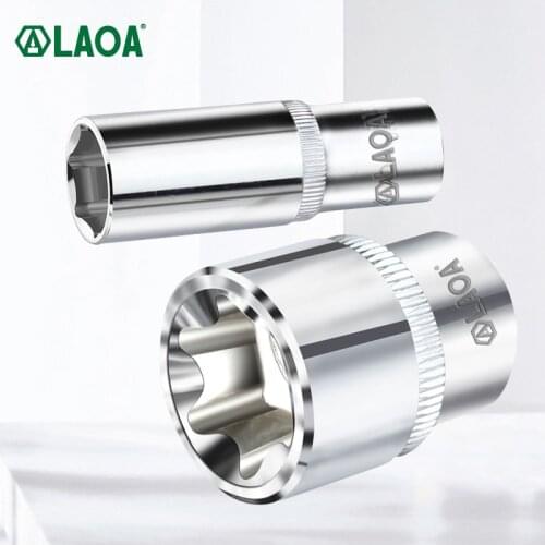 LAOA Taiwan Metric 3/8 Hexagonal plum socket E8-E20mm Hexagonal Socket Head Casing Ratchet Socket Wrench