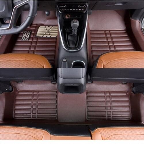 Myfmat custom foot leather car floor mats for PEUGEOT 206 207 301 307 408 308 308S 508 407 607 308CC easy-cleaning safe trendy