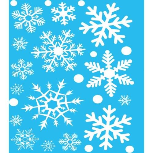 Window Glass Door Self-Adhesive Snowflake Static Electricity Home Wall Sticker New Year Christmas Decor