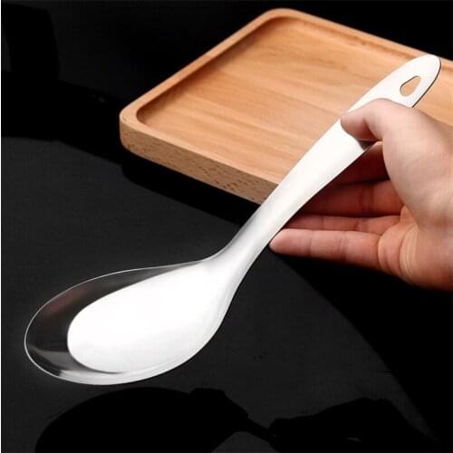 Stainless Steel Rice Spoon Soup Spoon Serving Spoons Deepen Thicken Large Capacity Small Spoon Creative Cinnerware FreeShipping