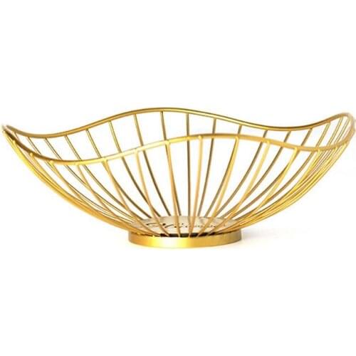2021 New Creative Iron Fruit Bowl Countertop Storage Basket for Snacks Fruit Vegetables Decorative Dish